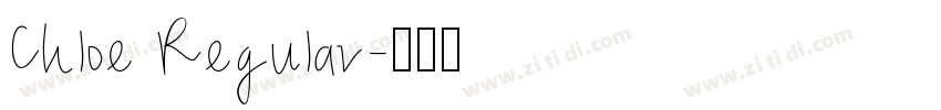 Chloe Regular字体转换